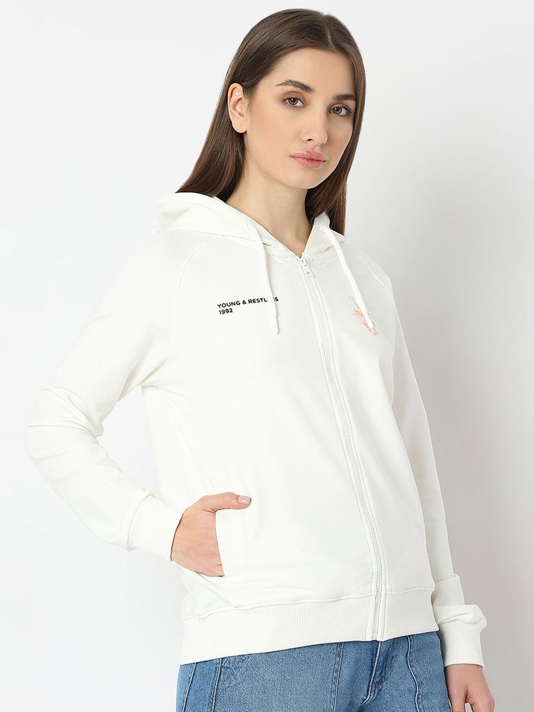 SPYKAR Women Hooded Sweatshirt