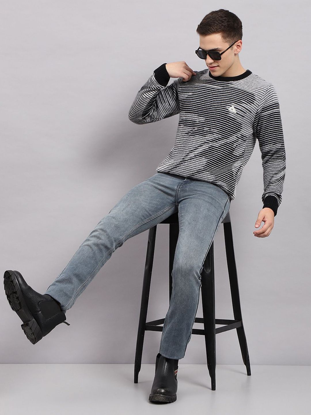 Monte Carlo Men Cable Kabel Knit Woolen Pullover