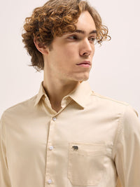 THE BEAR HOUSE Men Solid Tailored Fit Formal Shirt