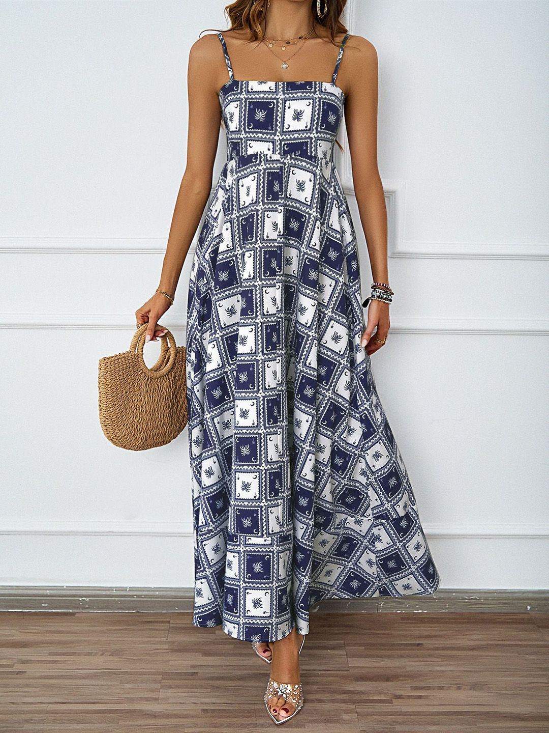 all about you Ethnic Motifs Print Maxi Dress