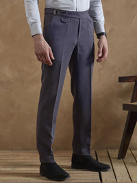 DENNISON Men Relaxed Mid-Rise Easy Wash Pleated Chinos Trousers