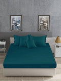Myntra Elegant Homes Teal 400 TC Cadar dengan 2 Sarung Bantal