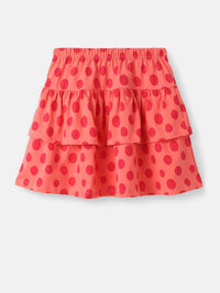 Nauti Nati Girls Minnie Mouse Printed Pure Cotton Top With Skirt