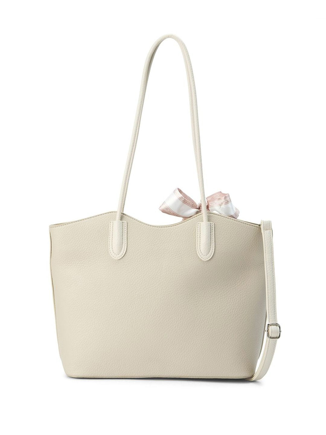 Lino Perros Colourblocked Oversized Bucket Tote Bag with Bow Detail