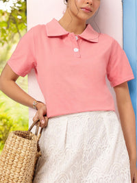 DressBerry Pastel Perfection Polo Neck T-shirt