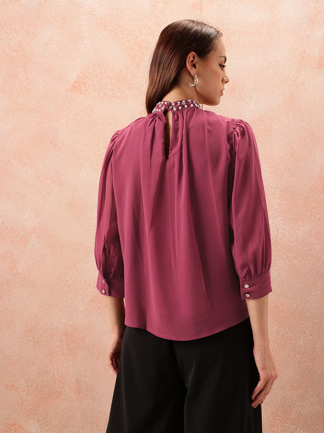 all about you Embellished High Neck Top