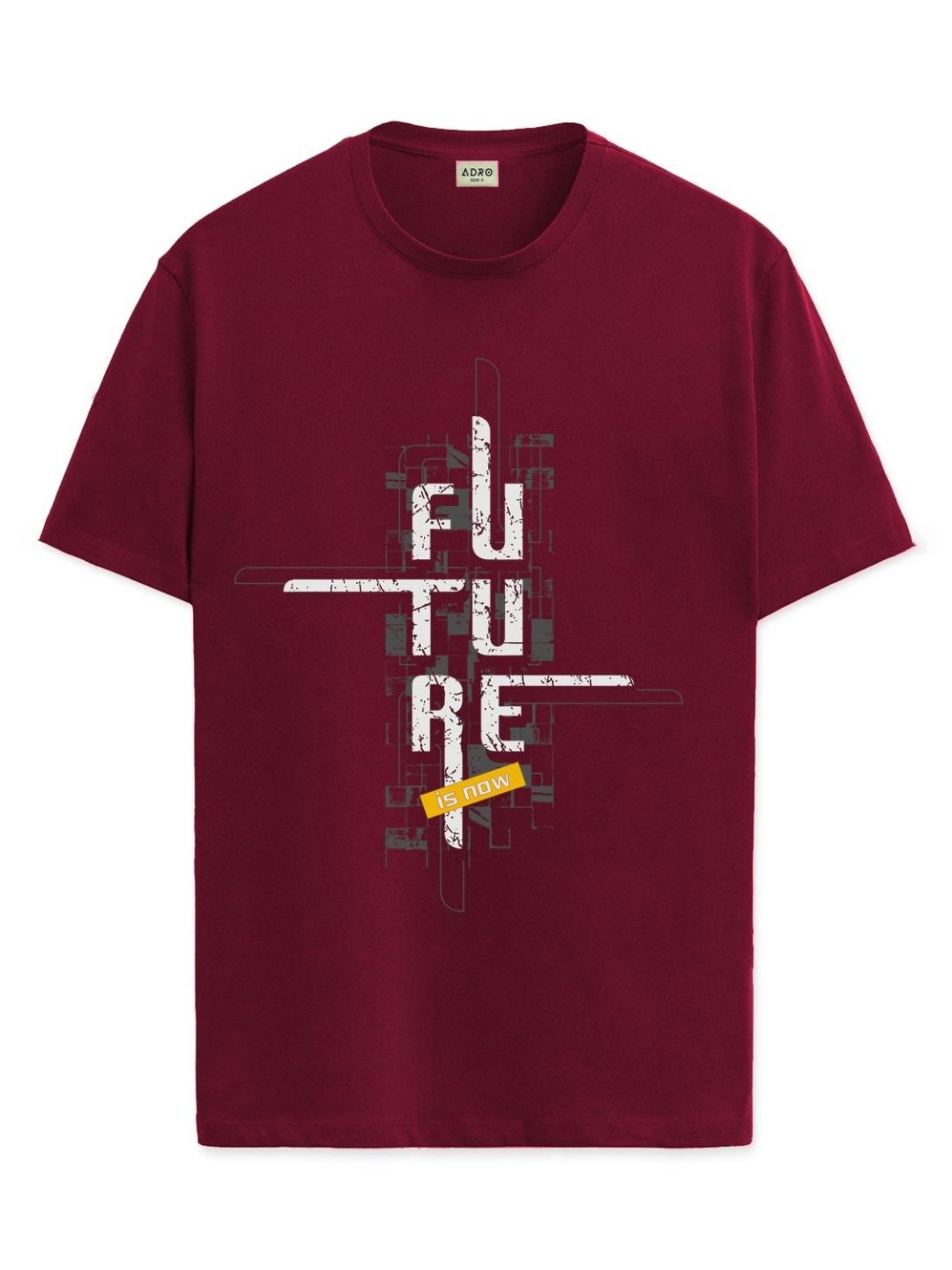 ADRO Men Graphic Printed Round Neck Cotton T-shirt