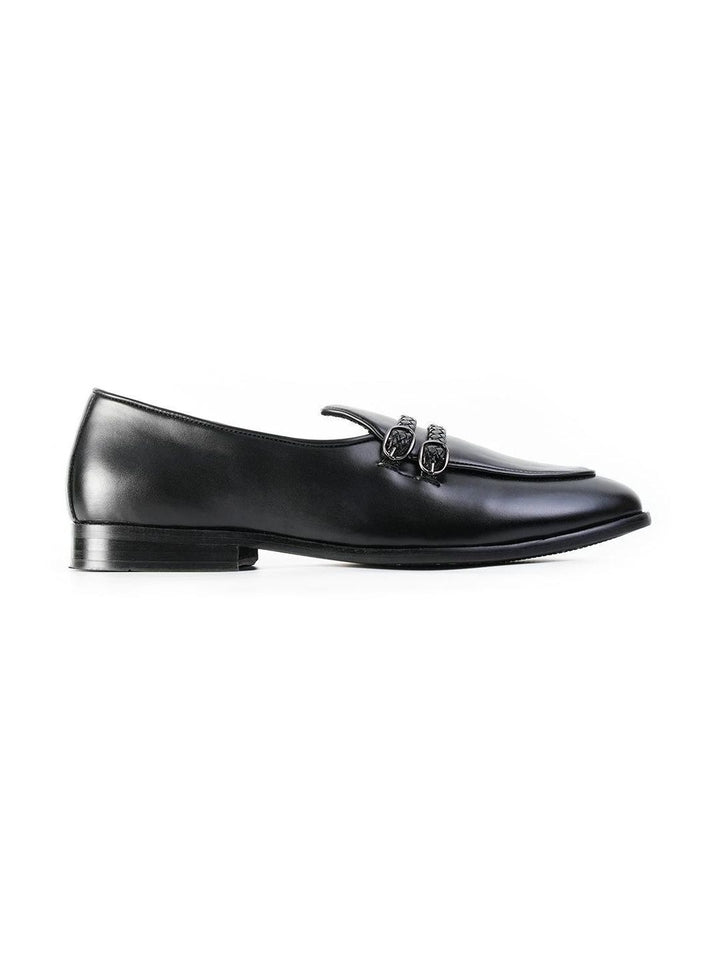 MONKSTORY Men Twin Braided-Bit Loafers