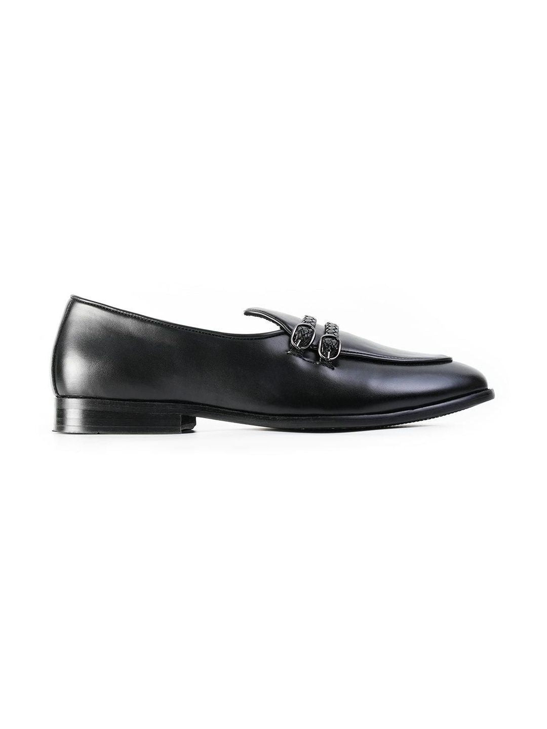 MONKSTORY Men Twin Braided-Bit Loafers