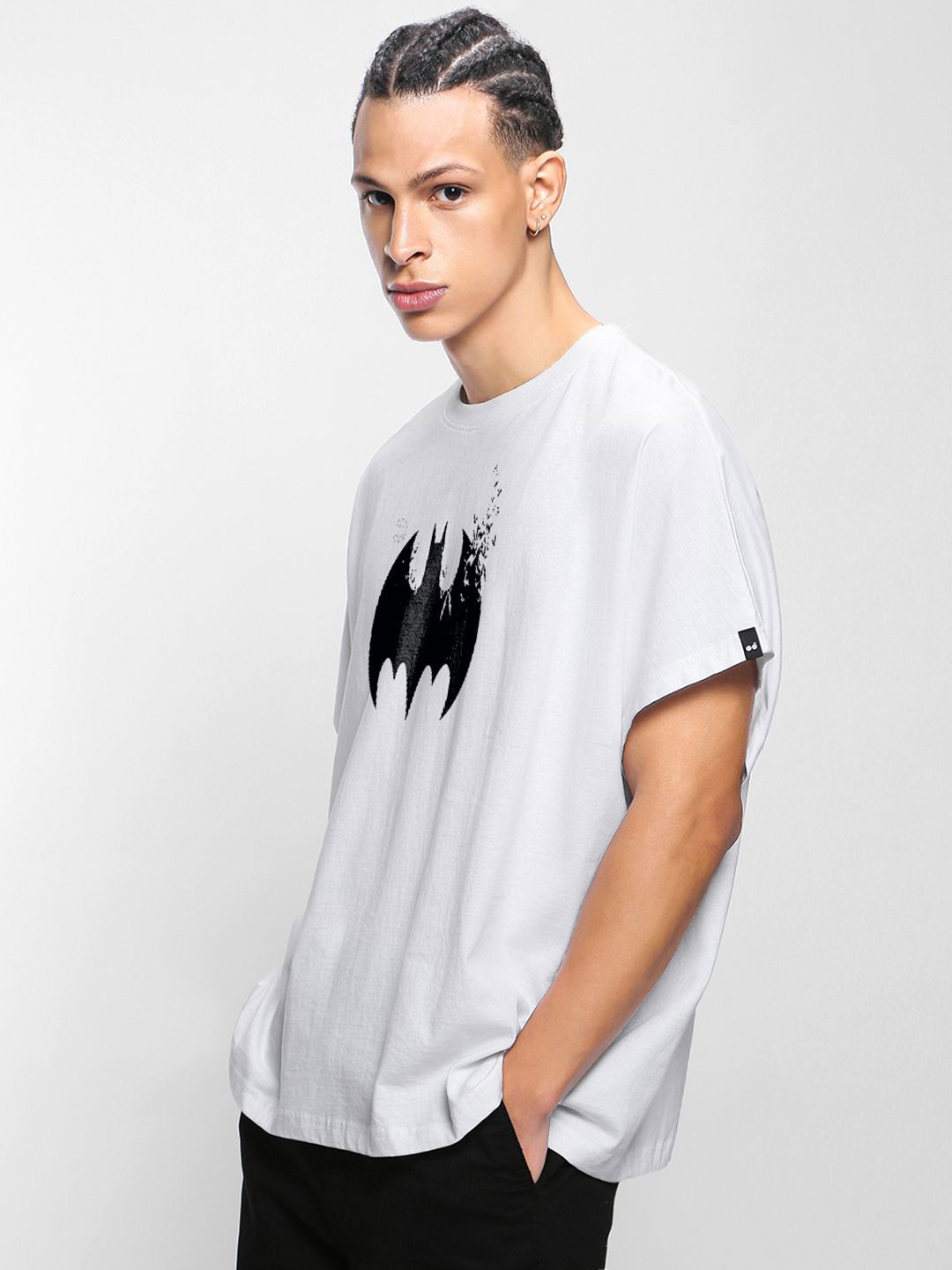 Bewakoof Men Batman Superhero Graphic Oversized T-shirt