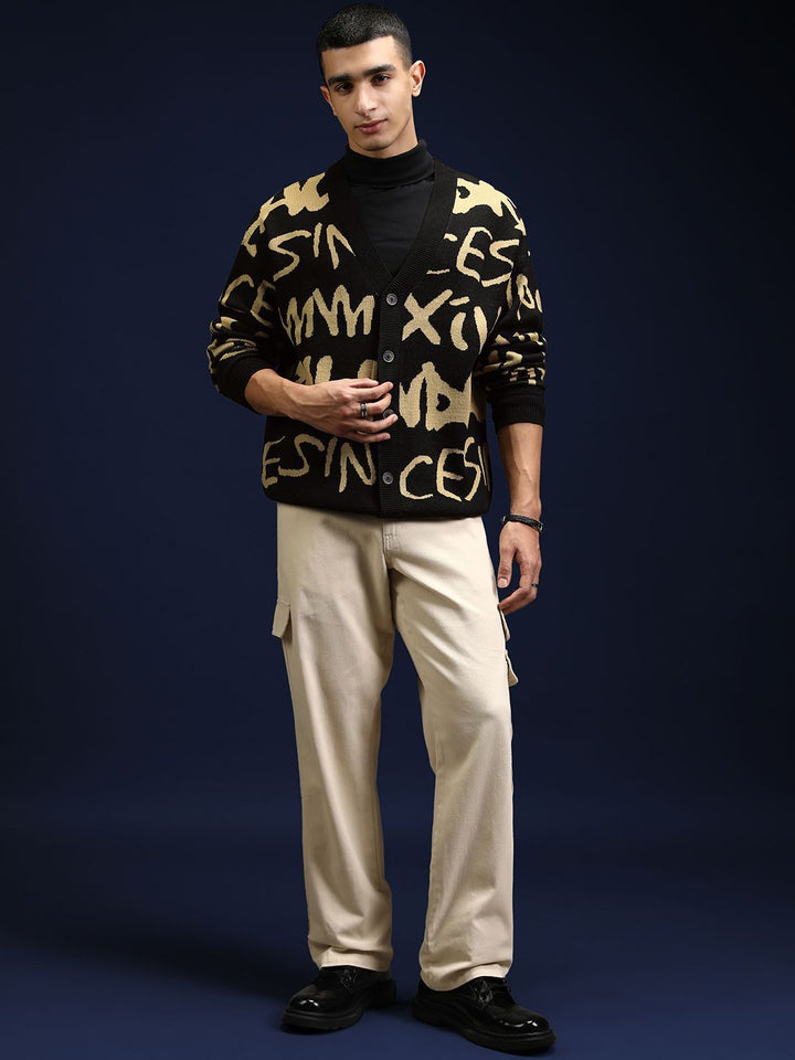 HIGHLANDER Men Typography Cardigan