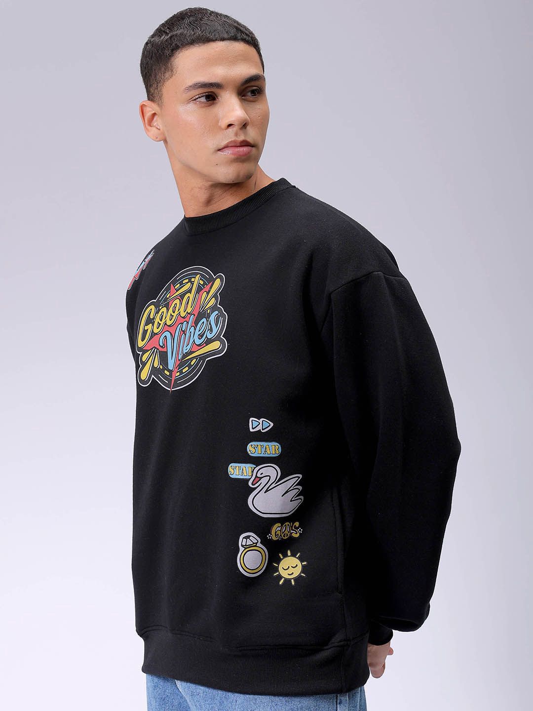 The Indian Garage Co Men Typography Printed Long Sleeves Sweatshirt