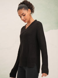 Tokyo Talkies Women Striped Knitted Pullover Sweater