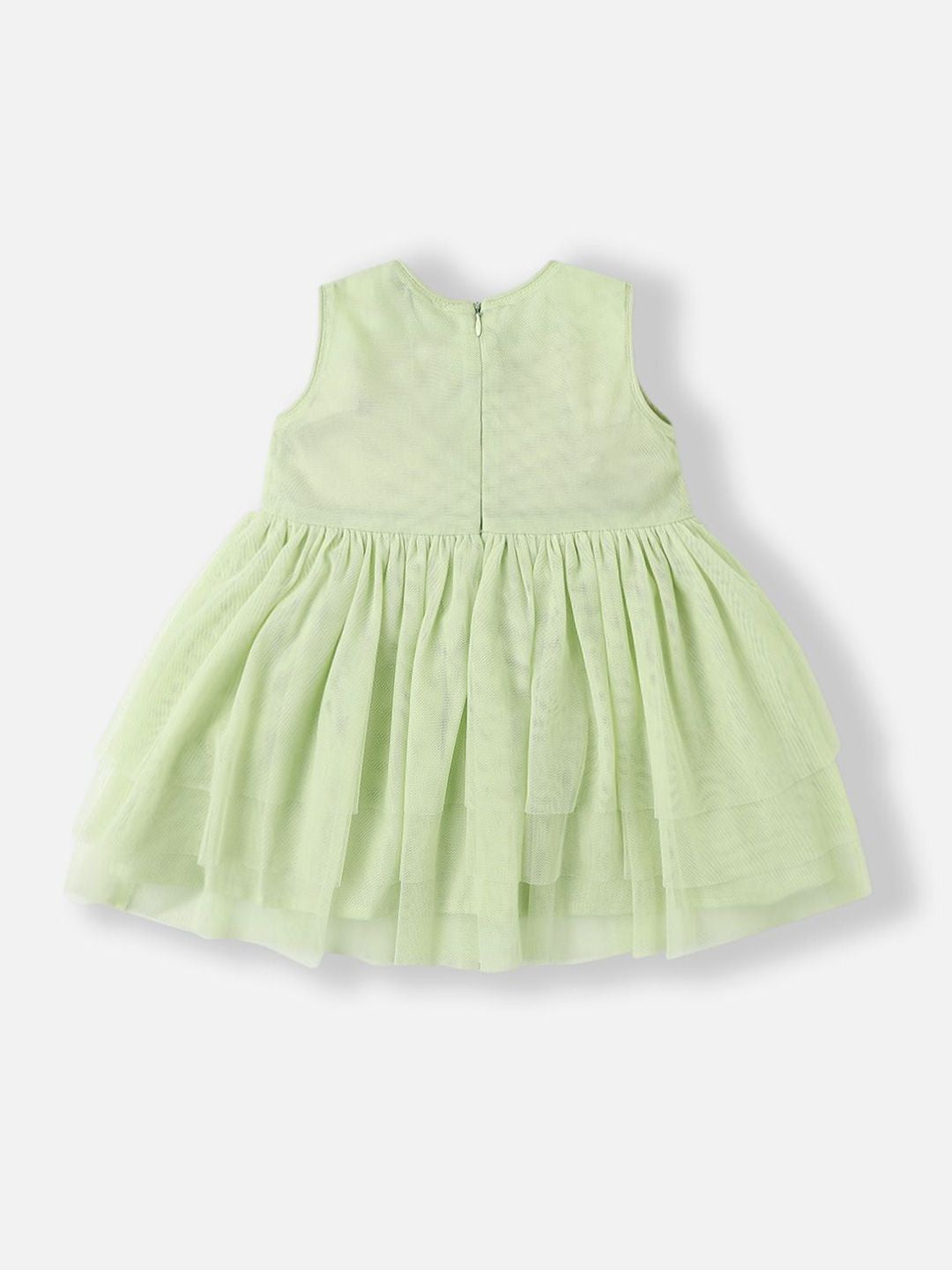 Nauti Nati Girls Net Sequined Fit & Flare Dress with Bow Detail