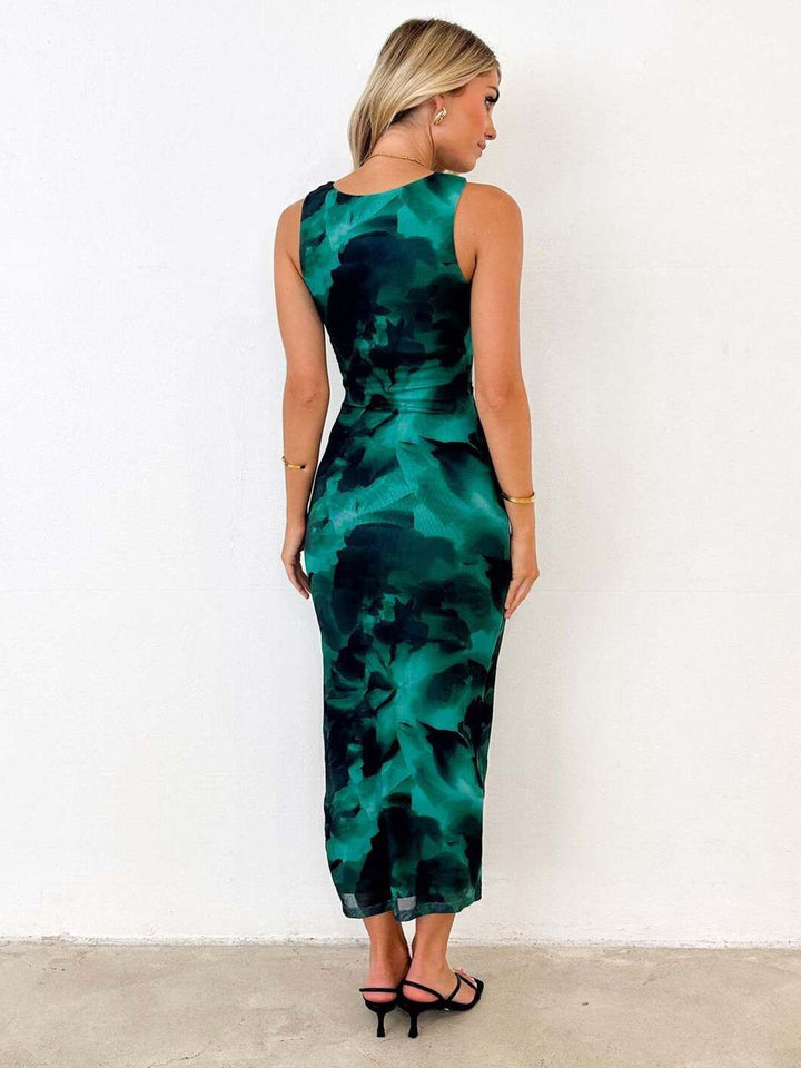 DressBerry Women Abstract Printed Bodycon Maxi Dress