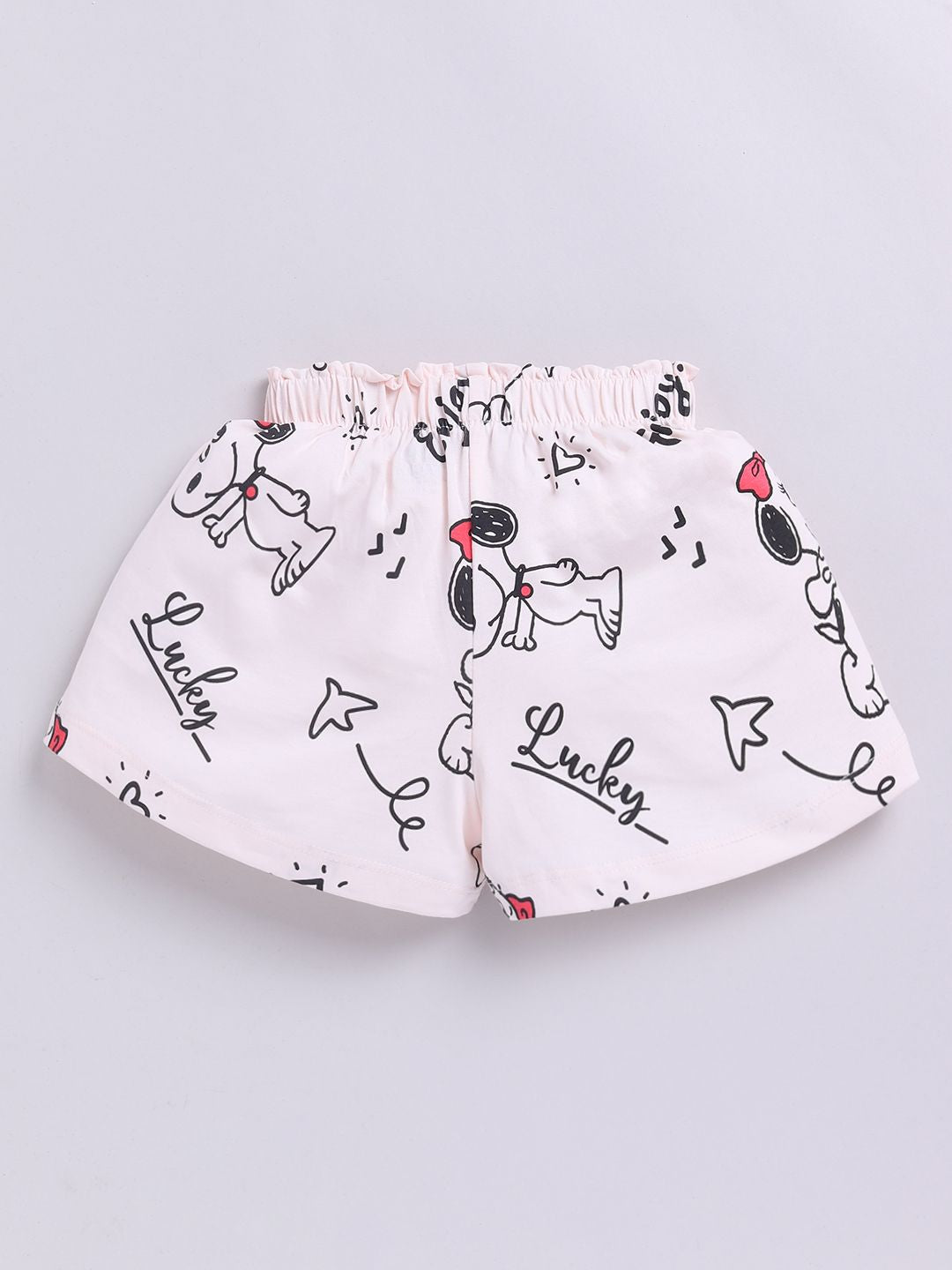 Happy Faces Girls Snoopy Printed Pure Cotton Shorts