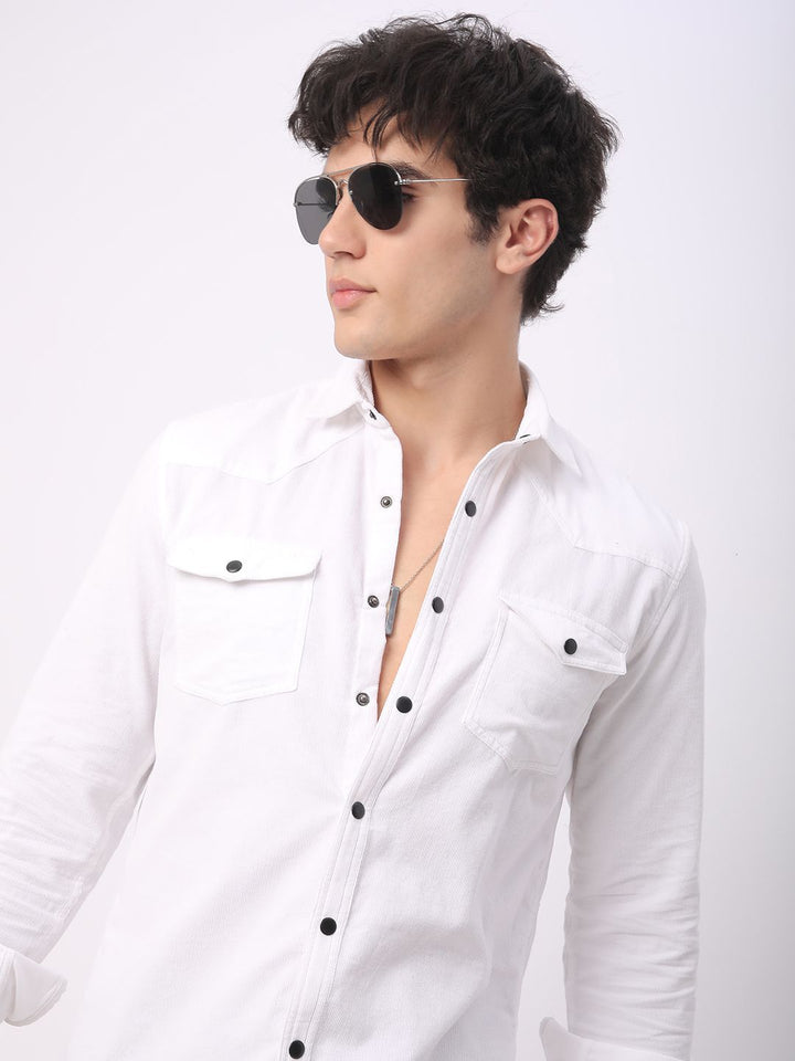 VASTRADO Men Classic Slim Fit Opaque Casual Shirt
