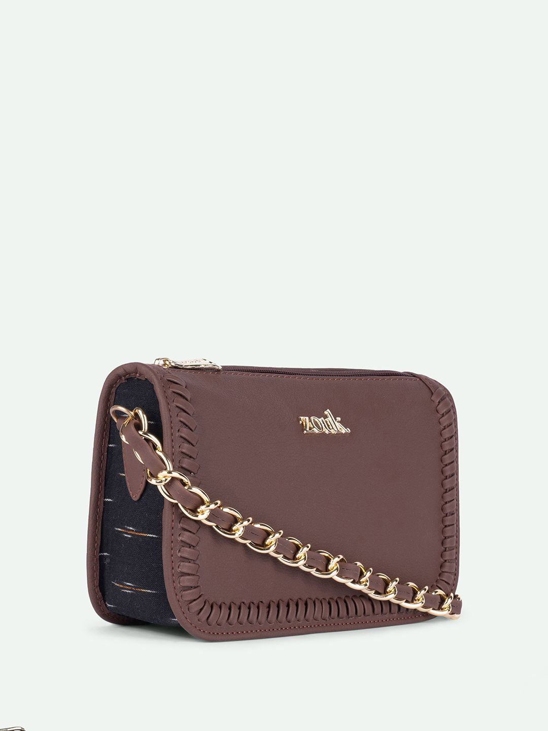 ZOUK Ikat GreRe Printed Baguette Handheld Bag