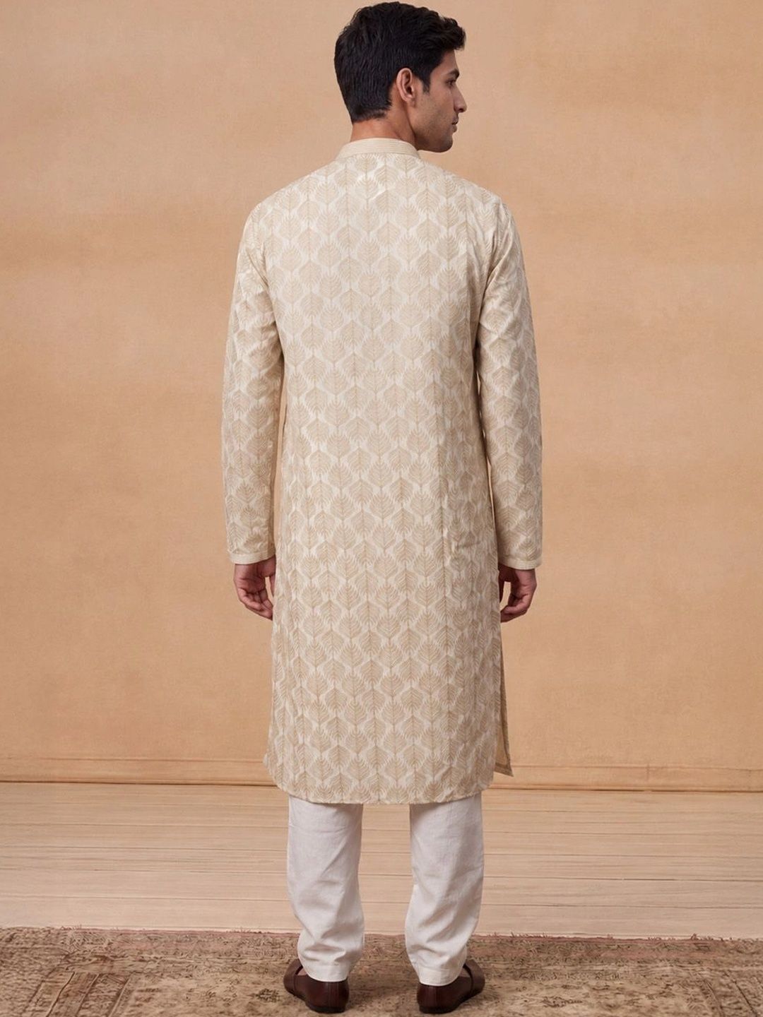 House of Chikankari Men Geometric Kurta