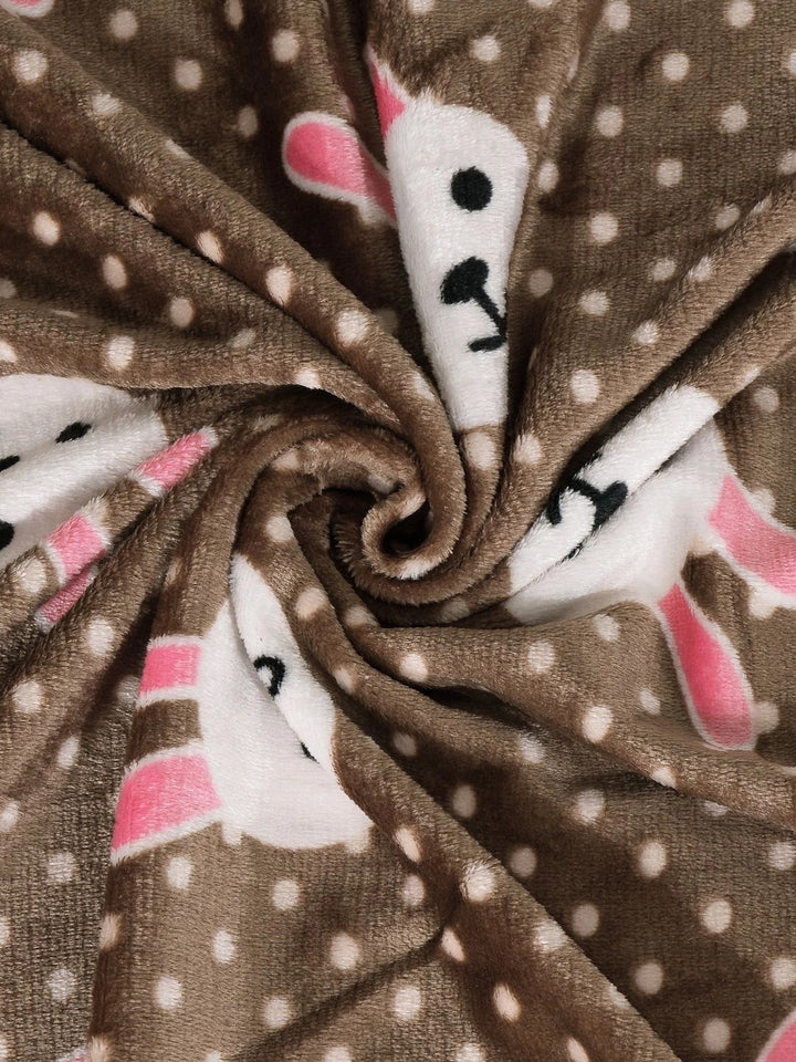 Myntra Elegant Homes Kartun Coklat Dilengkapi Cadar Bujang Bulu 300 TC dengan 1 Sarung Bantal