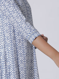 W Ethnic Motifs Printed Cotton Straight Kurta