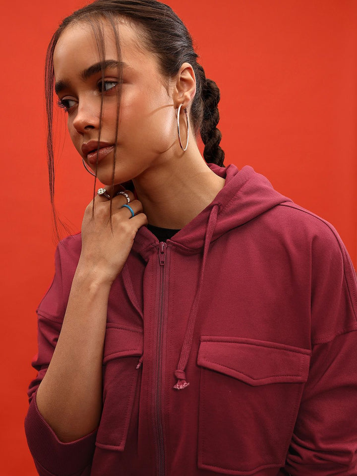 DressBerry Hooded Drop-Shoulder Sweatshirt