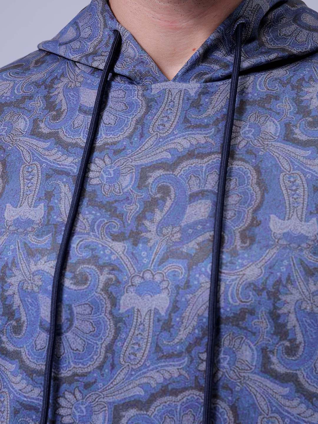 The Indian Garage Co Men Printed Hooded Sweatshirt