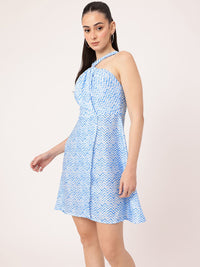 DressBerry Vacation Feels With Chevron Stripes Wrap Style Fit & Flare Dress