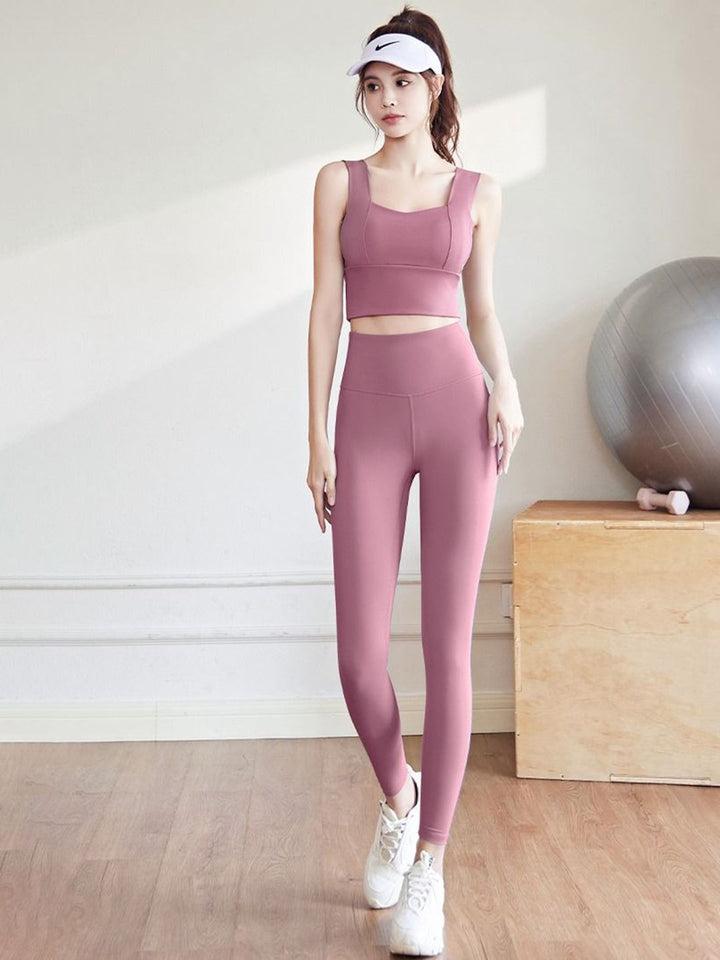 HRX by Hrithik Roshan Square Neck Top With Leggings Co-Ords