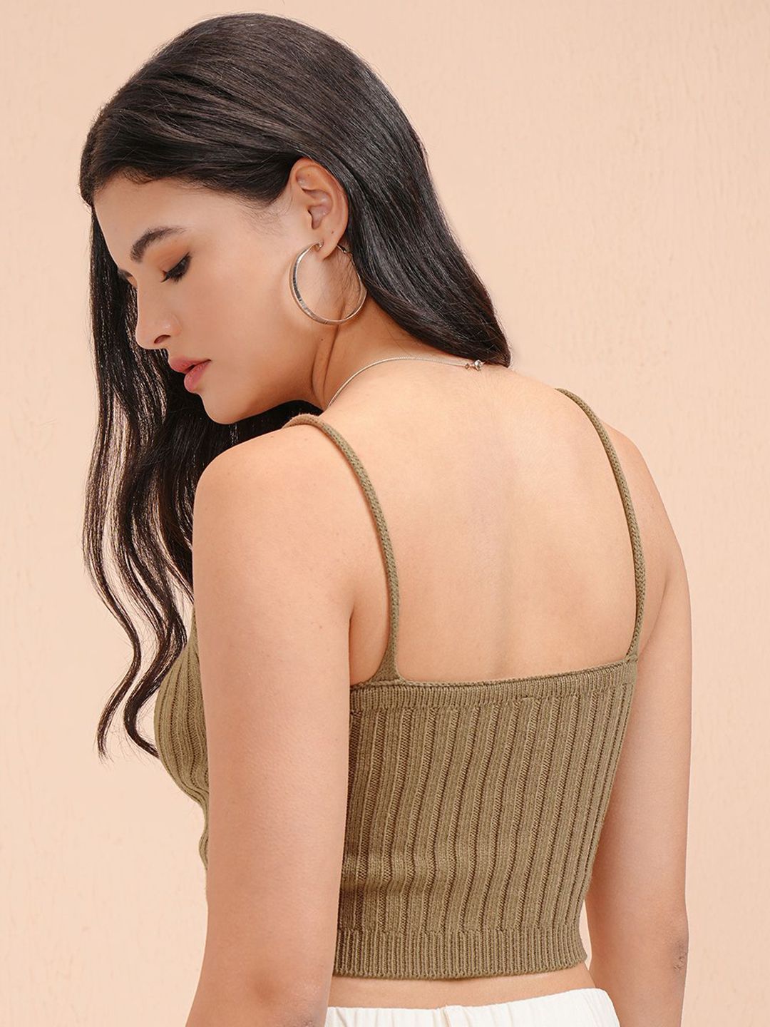 ESPYR By Tokyo Talkies  Ribbed Skinny Fit Sleeveless Strap Tank Top