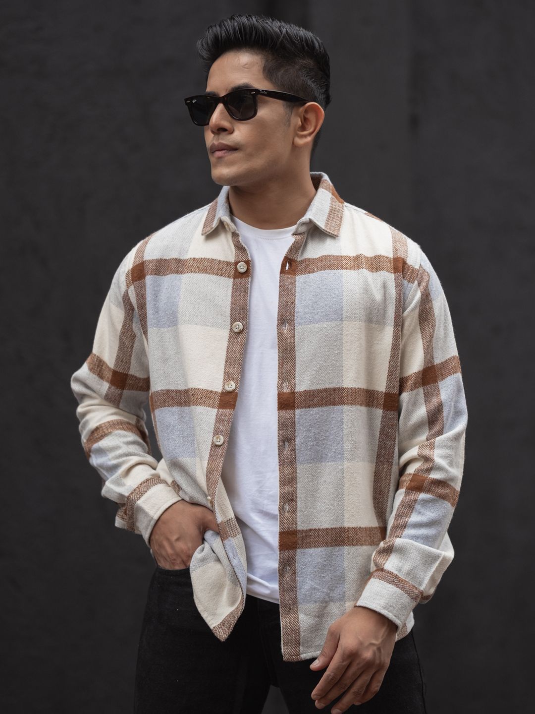 Powerlook Men Opaque Checked Casual Shirt