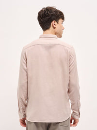 THE BEAR HOUSE Pure Cotton Button-Down Collar Solid Slim Fit Shirt
