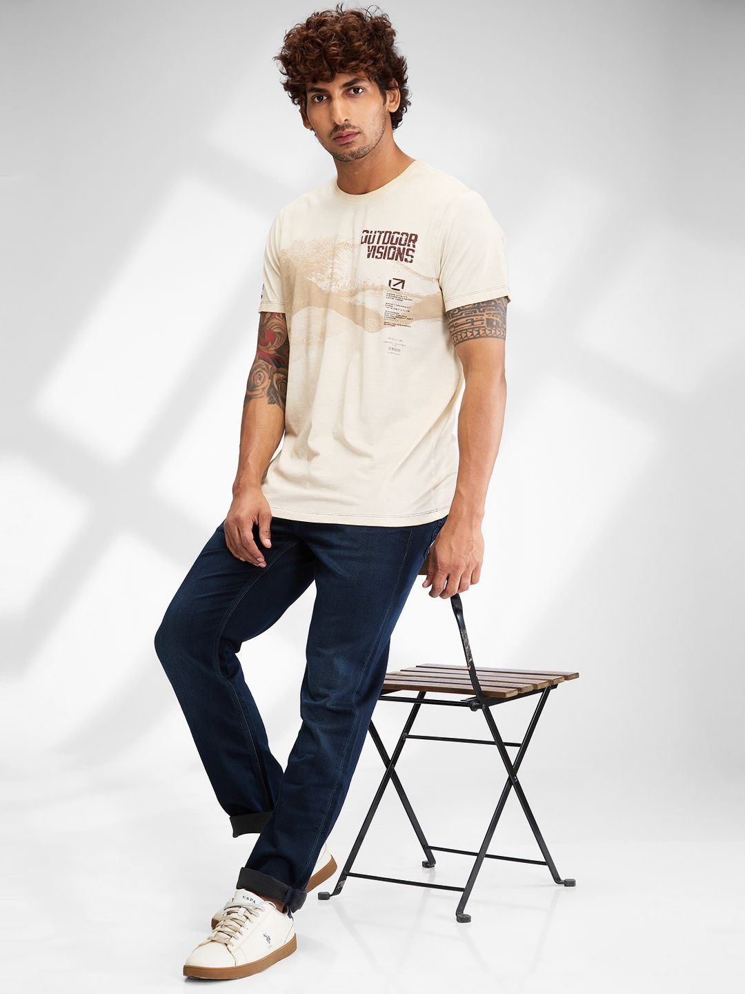 SPYKAR Men Typography Pockets Slim Fit T-shirt