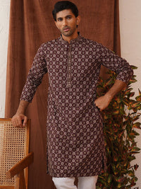 Jompers Men Embroidered Regular Sequinned Kurta with Pyjamas