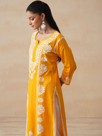 Rumah Wanita Chikankari Sulam Kurta Chikankari