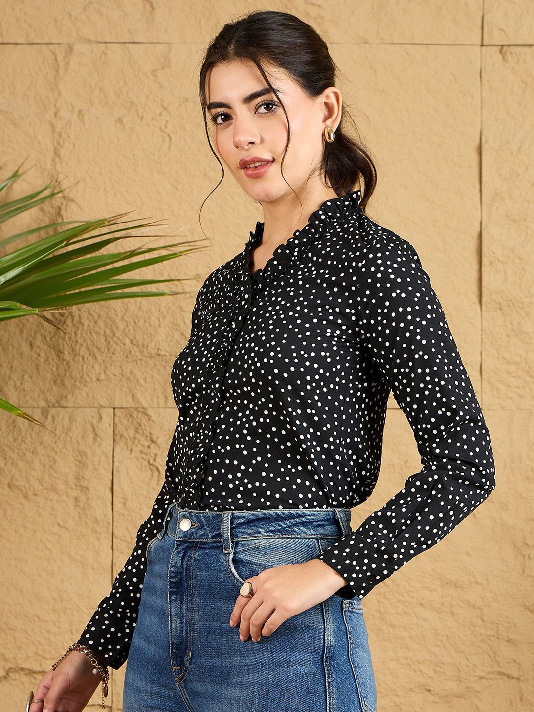 Berrylush Women Polka Dot Printed Top