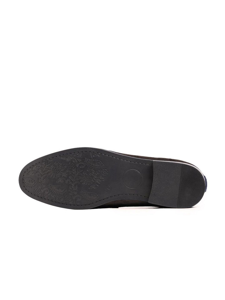 Monkstory Men Velvet Embellished Loafers