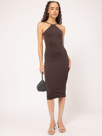 DressBerry Y2K Revival Strappy Backless Bodycon Midi Dress