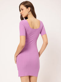 DressBerry Ruched Scoop Neck Bodycon Dress