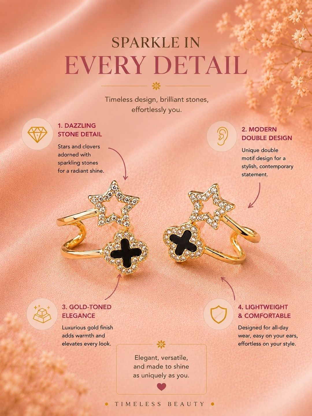 VOGUE PANASH Quirky Studs Earrings