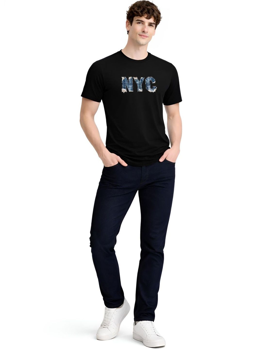 ADRO Men Typography Printed T-shirt