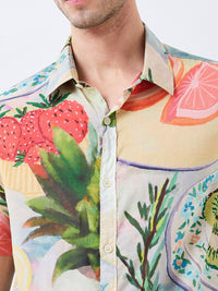 SPYKAR Men Spread Collar Floral Printed Cotton Casual Shirt
