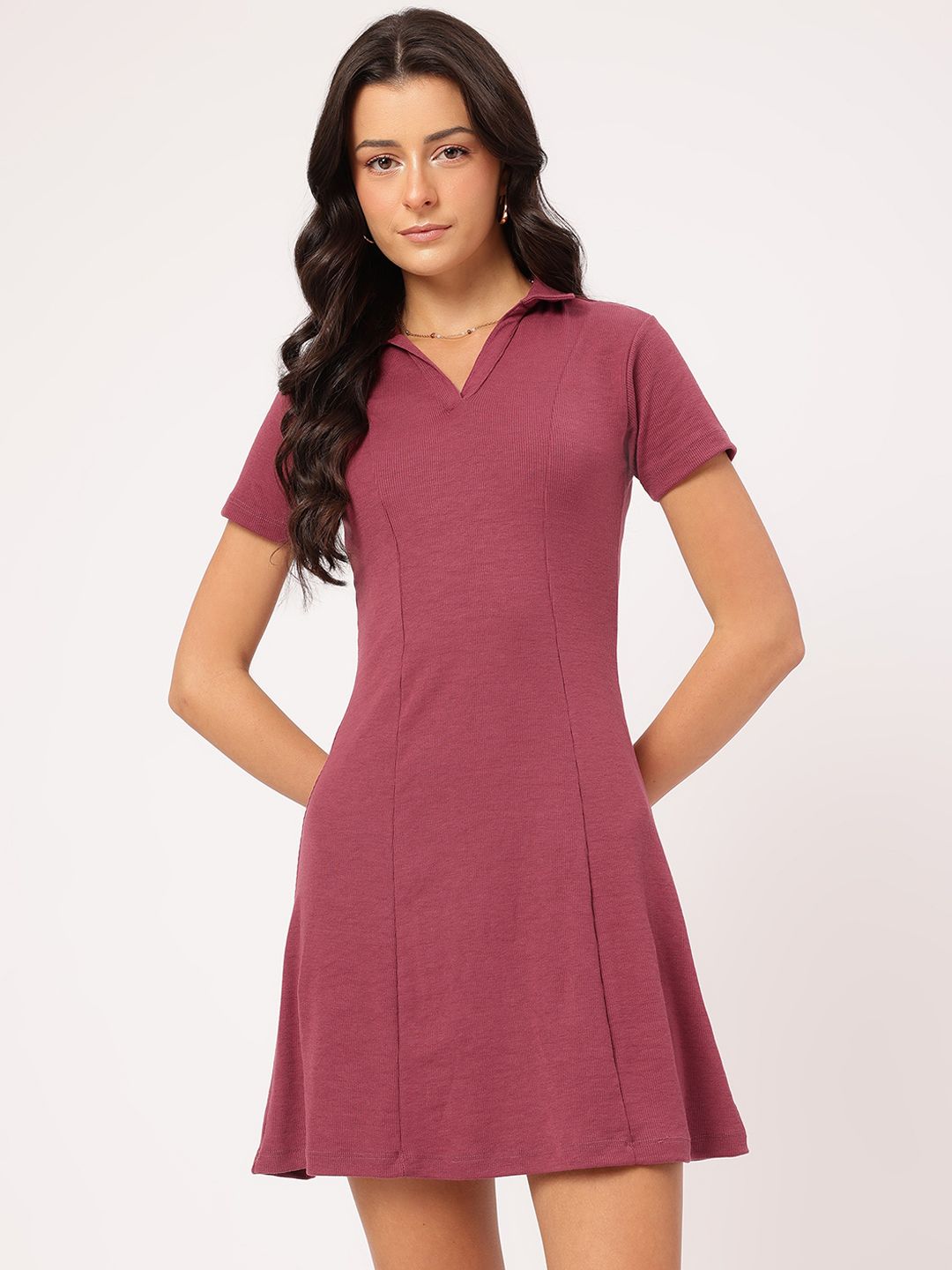 DressBerry Urban Elegance Paneled T-shirt-Style Dress