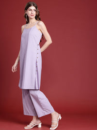 Anouk Women Striped Regular Kurta With Palazzos