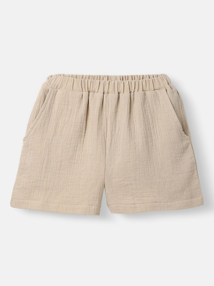 Nauti Nati Boys Shirt Collar Pure Cotton Shirt with Shorts