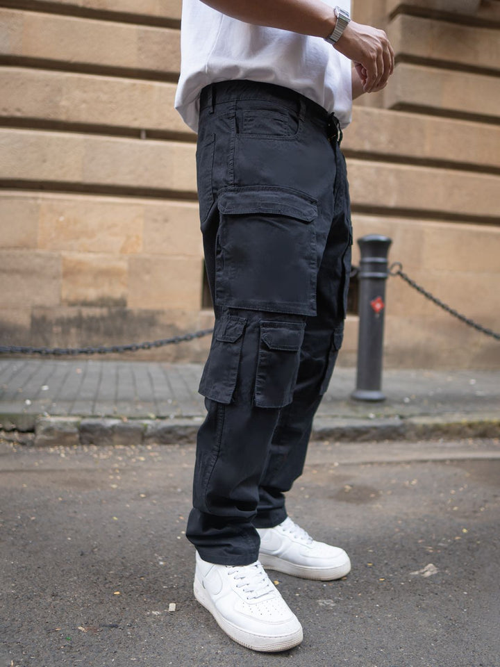 Powerlook Men Regular Fit Mid-Rise Cotton Cargos Trousers