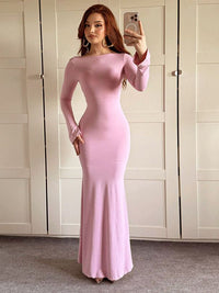 DressBerry Women Round Neck Maxi Dress