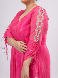 Mamicha Women Print V Neck Maxi Dress