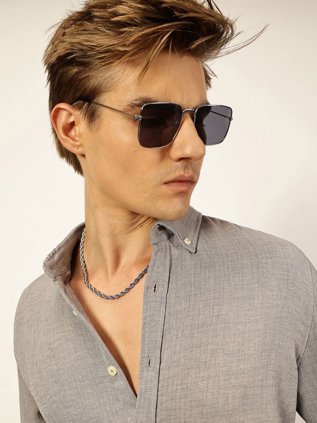 Thomas Scott Men Slim Fit Button-Down Collar Casual Shirt