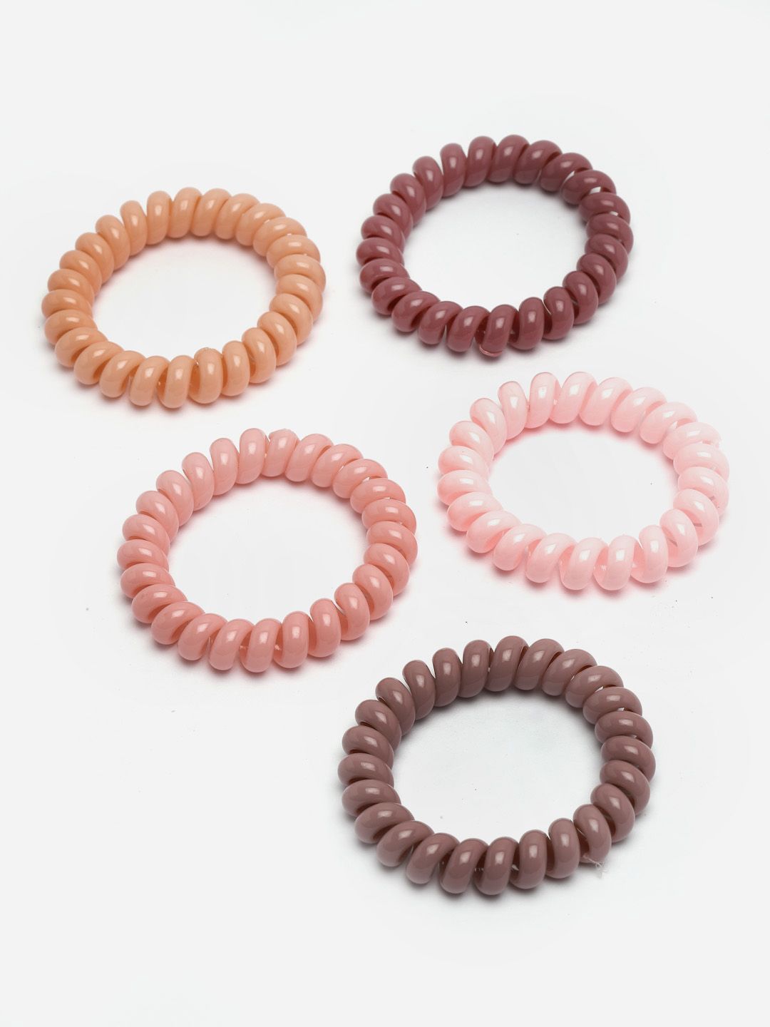 VOGUE PANASH Women Set of 5  Spring Scrunchies Ponytail Holders